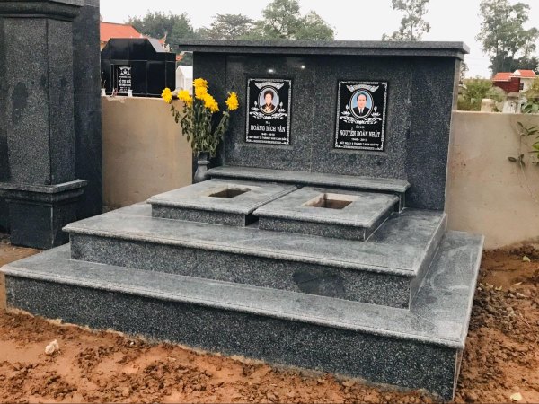 Mẫu mộ đôi tam cấp hiện đại