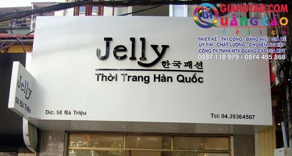 Ứng dụng chữ nổi mica đèn led trong biển alu