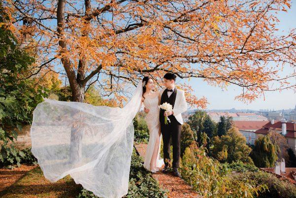 Trang phục chụp ảnh cưới mùa thu