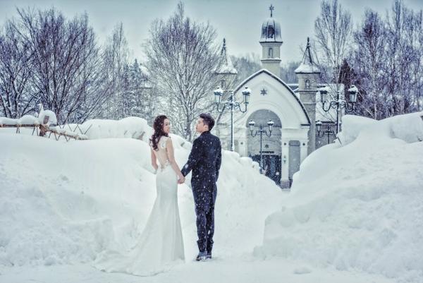 Trang phục chụp ảnh cưới mùa đông