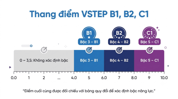 Thang điểm VSTEP B1, B2, C1